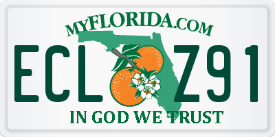 FL license plate ECLZ91
