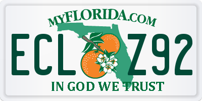 FL license plate ECLZ92