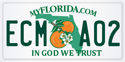 FL license plate ECMA02