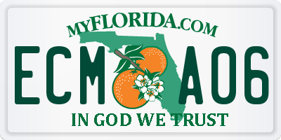 FL license plate ECMA06