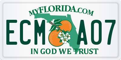 FL license plate ECMA07
