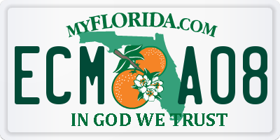 FL license plate ECMA08