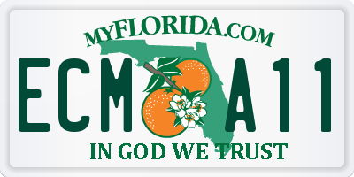 FL license plate ECMA11