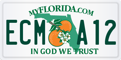 FL license plate ECMA12