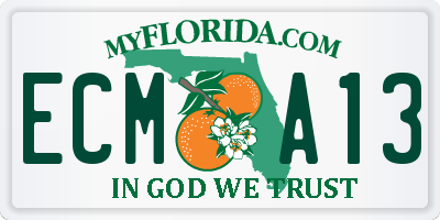 FL license plate ECMA13