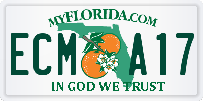 FL license plate ECMA17