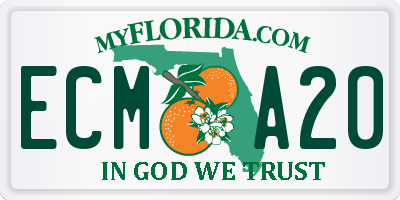 FL license plate ECMA20
