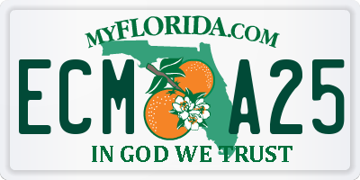 FL license plate ECMA25