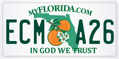 FL license plate ECMA26