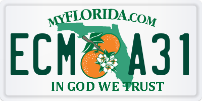 FL license plate ECMA31