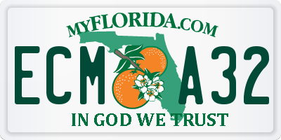 FL license plate ECMA32
