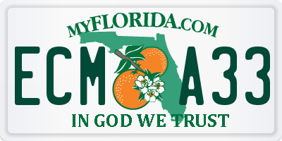 FL license plate ECMA33