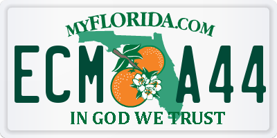 FL license plate ECMA44