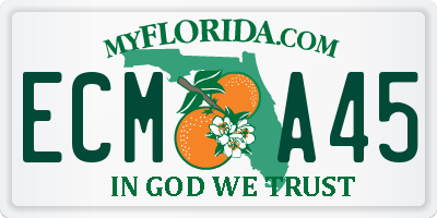 FL license plate ECMA45