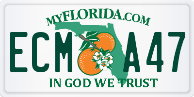 FL license plate ECMA47