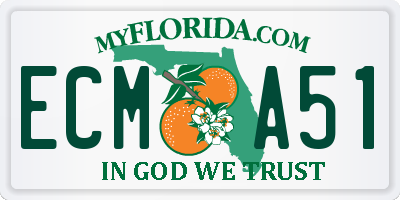 FL license plate ECMA51