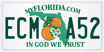 FL license plate ECMA52