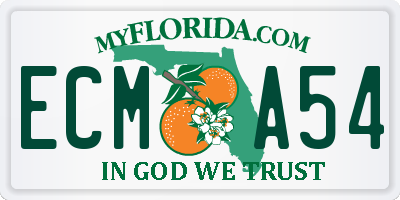 FL license plate ECMA54