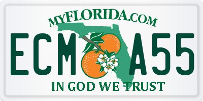 FL license plate ECMA55