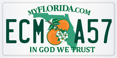 FL license plate ECMA57