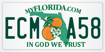 FL license plate ECMA58
