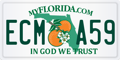 FL license plate ECMA59