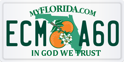 FL license plate ECMA60