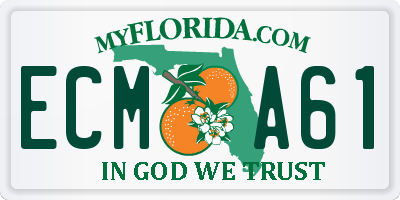 FL license plate ECMA61