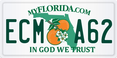 FL license plate ECMA62