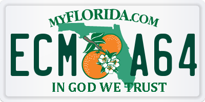FL license plate ECMA64