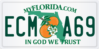 FL license plate ECMA69