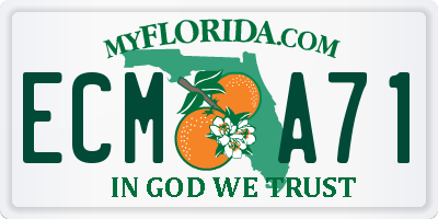 FL license plate ECMA71