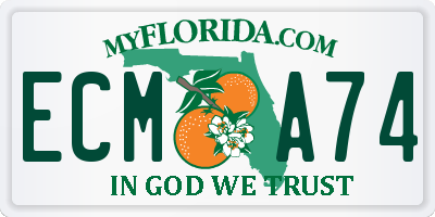 FL license plate ECMA74