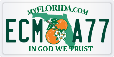 FL license plate ECMA77