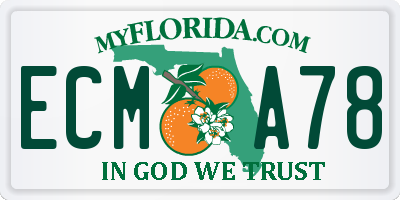 FL license plate ECMA78