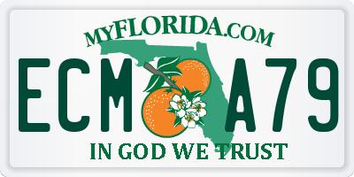 FL license plate ECMA79