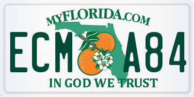 FL license plate ECMA84