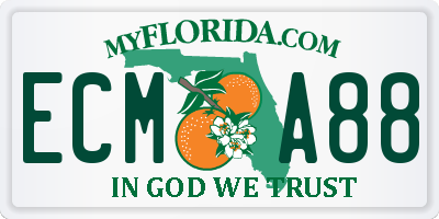 FL license plate ECMA88