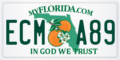 FL license plate ECMA89