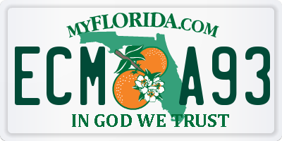 FL license plate ECMA93