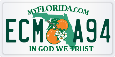 FL license plate ECMA94
