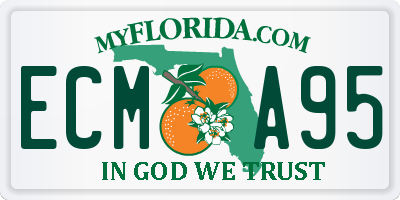 FL license plate ECMA95
