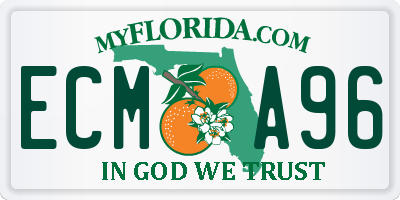FL license plate ECMA96