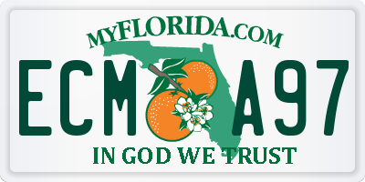 FL license plate ECMA97