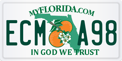 FL license plate ECMA98