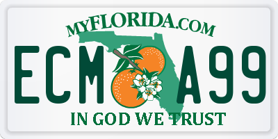 FL license plate ECMA99