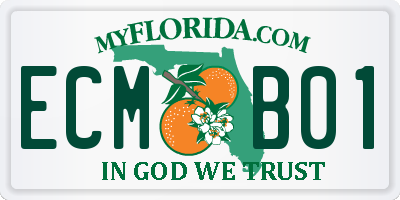 FL license plate ECMB01