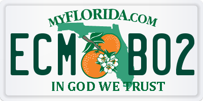 FL license plate ECMB02