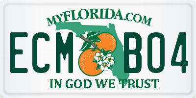 FL license plate ECMB04