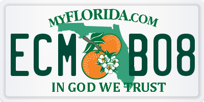 FL license plate ECMB08